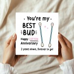 Funny 2nd Anniversary Card For Husband Bud Cotton Anniversary