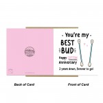 Funny 2nd Anniversary Card For Husband Bud Cotton Anniversary