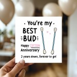 Funny 2nd Anniversary Card For Husband Bud Cotton Anniversary