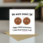Funny 7th Anniversary Card For Husband Wife Copper Anniversary