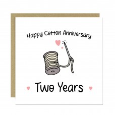 Cotton Anniversary Card For Husband Wife 2nd Anniversary Card