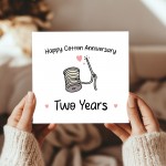 Cotton Anniversary Card For Husband Wife 2nd Anniversary Card