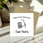 Cotton Anniversary Card For Husband Wife 2nd Anniversary Card