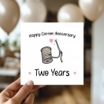 Cotton Anniversary Card For Husband Wife 2nd Anniversary Card