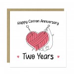 2nd Anniversary Card For Husband Wife Cotton Anniversary Card