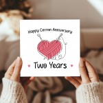 2nd Anniversary Card For Husband Wife Cotton Anniversary Card