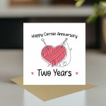 2nd Anniversary Card For Husband Wife Cotton Anniversary Card
