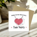 2nd Anniversary Card For Husband Wife Cotton Anniversary Card