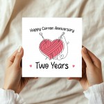 2nd Anniversary Card For Husband Wife Cotton Anniversary Card