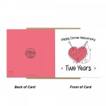 2nd Anniversary Card For Husband Wife Cotton Anniversary Card