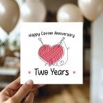 2nd Anniversary Card For Husband Wife Cotton Anniversary Card