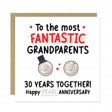 Pearl Anniversary Card for Grandparents 30th Wedding Anniversary