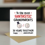 Pearl Anniversary Card for Grandparents 30th Wedding Anniversary