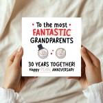 Pearl Anniversary Card for Grandparents 30th Wedding Anniversary