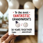 Pearl Anniversary Card for Grandparents 30th Wedding Anniversary