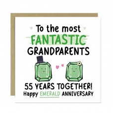 Emerald Anniversary Card for Grandparents 55th Anniversary Card