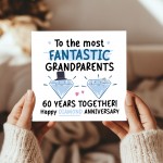 Diamond Anniversary Card for Grandparents 60th Anniversary Card