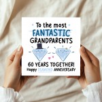 Diamond Anniversary Card for Grandparents 60th Anniversary Card