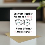 Funny Paper Anniversary Card For Husband Wedding Anniversary
