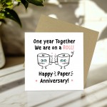 Funny Paper Anniversary Card For Husband Wedding Anniversary
