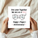 Funny Paper Anniversary Card For Husband Wedding Anniversary
