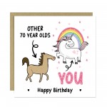 Funny 70th Birthday Card For Friend Mum Auntie Nan Nanny