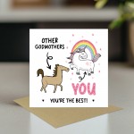 Funny Card For Godmother Thank You Card For Godmother Birthday