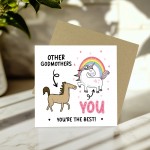 Funny Card For Godmother Thank You Card For Godmother Birthday