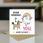 Funny Card For Grandma Thank You Card For Grandma Birthday Card