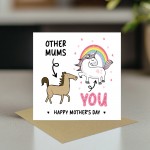 Funny Card For Mum Thank You Card For Mum Unicorn Card