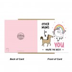 Funny Card For Mum Thank You Card For Mum Birthday Unicorn Card