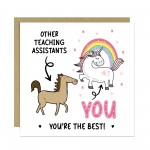 Funny Card For Teaching Assistant Thank You Card Leaving School 