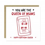Funny Birthday Card You Are The Queen Of Mums Funny Card For Mum