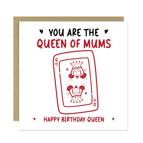 Funny Birthday Card You Are The Queen Of Mums Funny Card For Mum