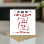 Funny Birthday Card You Are The Queen Of Mums Funny Card For Mum