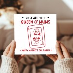 Funny Mothers Day Card You Are The Queen Of Mums Funny Card