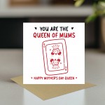 Funny Mothers Day Card You Are The Queen Of Mums Funny Card