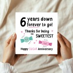 Funny Sugar Anniversary Card For Husband Wife 6th Anniversary