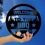 BBQ Sign For Garden Welcome Sign To The BBQ Plaque Hanging Sign