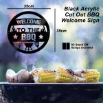 BBQ Sign For Garden Welcome Sign To The BBQ Plaque Hanging Sign