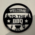 BBQ Sign For Garden Welcome Sign To The BBQ Plaque Hanging Sign