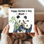 Mothers Day Card For Mum, Mum Mother's Day Gifts, Panda Card Mum