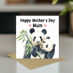 Mothers Day Card For Mum, Mum Mother's Day Gifts, Panda Card Mum