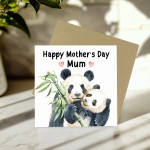 Mothers Day Card For Mum, Mum Mother's Day Gifts, Panda Card Mum