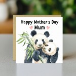 Mothers Day Card For Mum, Mum Mother's Day Gifts, Panda Card Mum