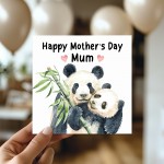 Mothers Day Card For Mum, Mum Mother's Day Gifts, Panda Card Mum