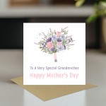 Happy Mothers Day Card To A Special Grandmother Floral Card