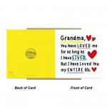 Card For Grandma Birthday Mothers Day With Envelope Thank You