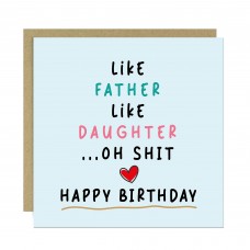 Funny Birthday Card For Dad Or Daughter Dad Birthday Daughter