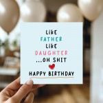 Funny Birthday Card For Dad Or Daughter Dad Birthday Daughter